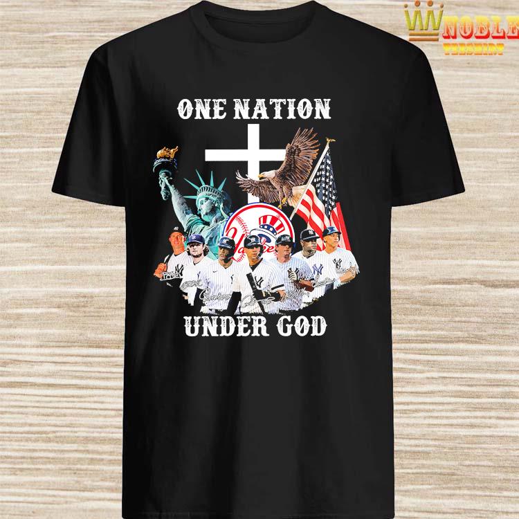 New York Yankees One Nation Under God Signature Players Shirt - Boomcomeback