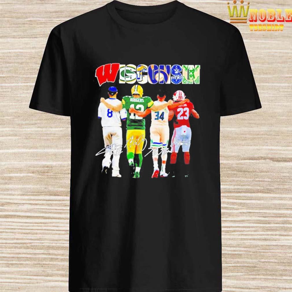 Wisconsin Ryan Braun Aaron Rodgers Giannis Antetokounmpo signatures shirt -  Design tees 1st - Shop funny t-shirt