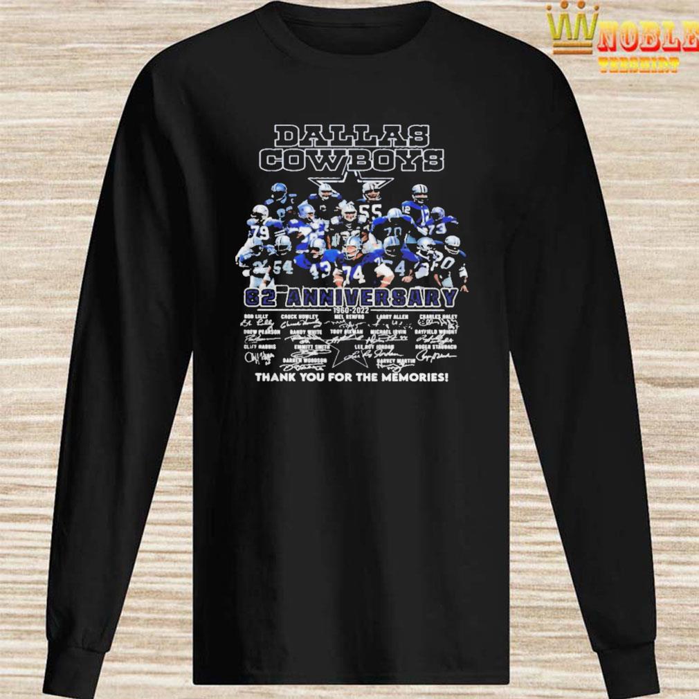 Dallas Cowboys 62nd Anniversary 1960-2022 Thank You For The Memories  T-Shirt