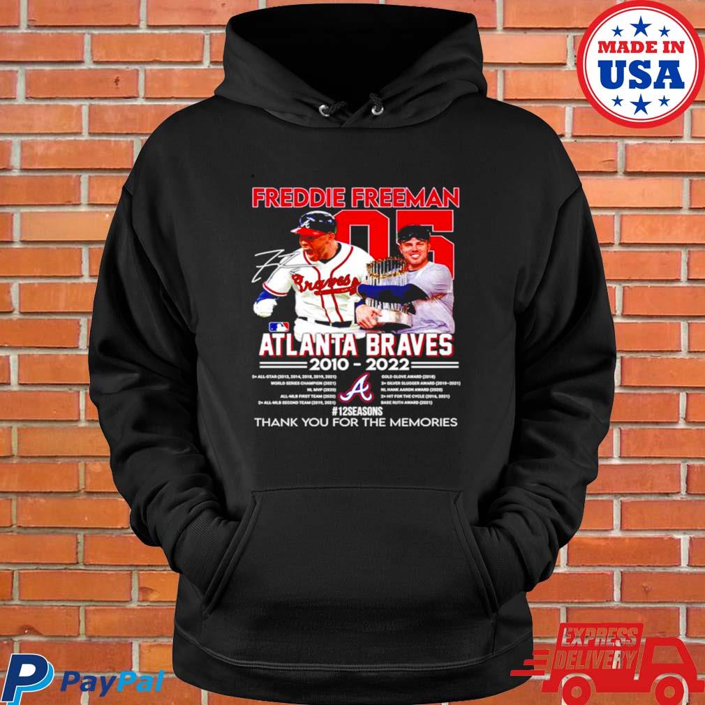 5 Freddie Freeman Atlanta Braves 2010-2021 Signed Shirt - Shop Teamfan  Tshirt , Hoodies , Long Sleeve