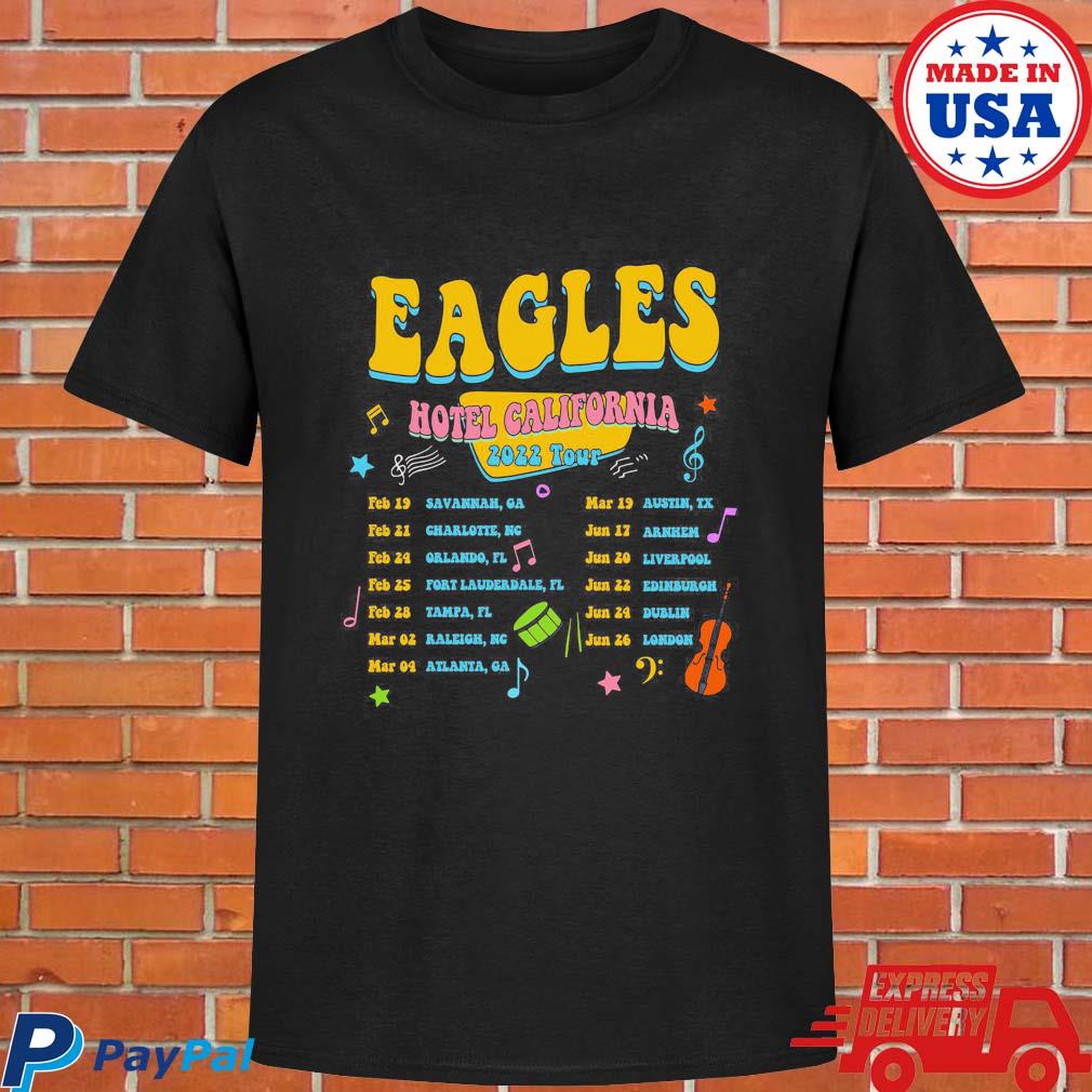 Hotel California eagles concert tour 2022 rock band T-shirt