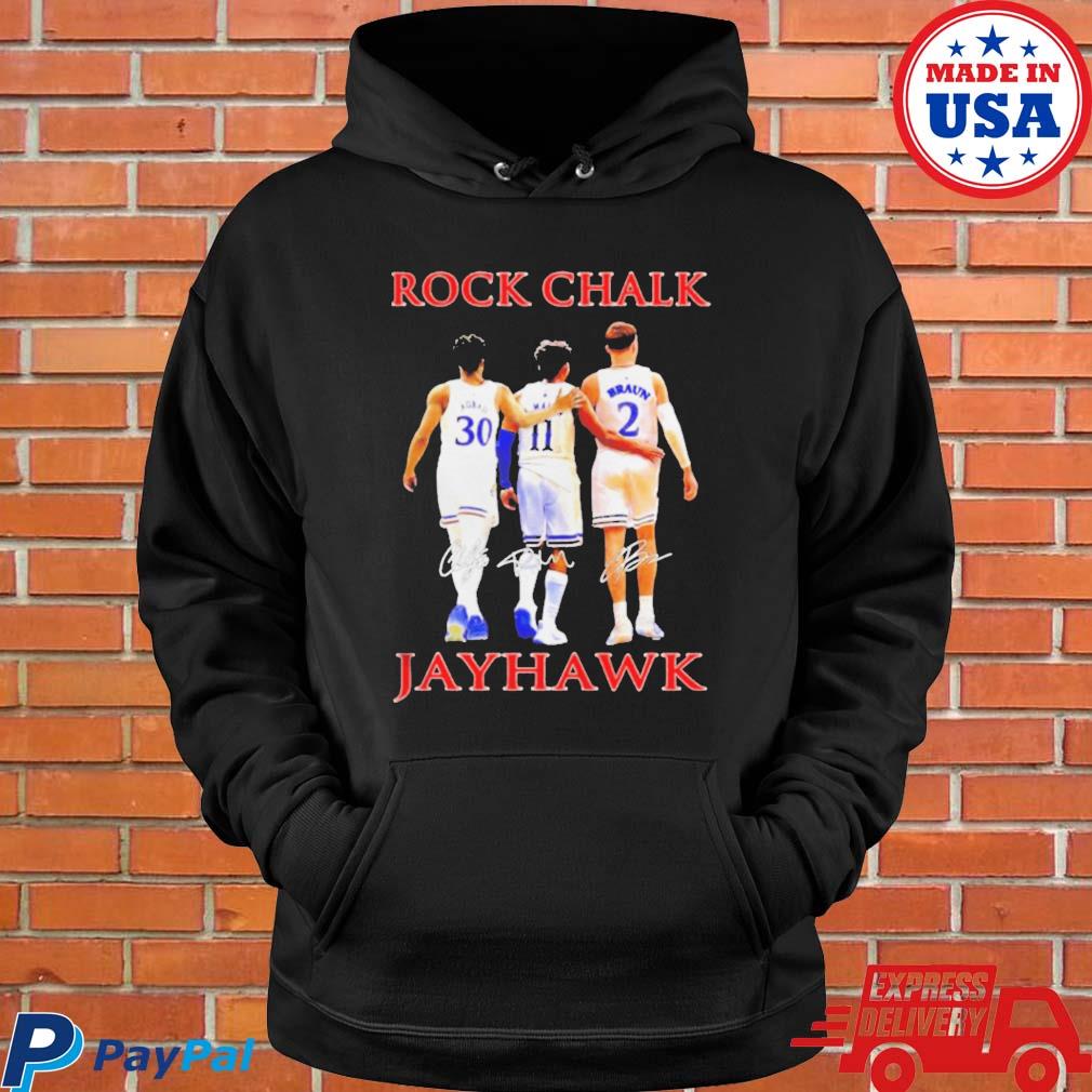 Rock Chalk Jayhawk Ochai Agbaji Remy Martin and Christian Braun signatures  shirt, hoodie, sweater, long sleeve and tank top