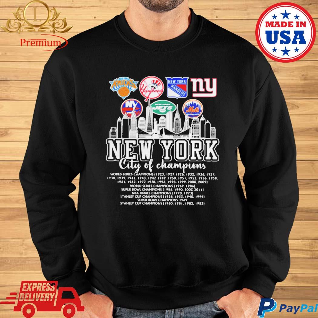 New York Giants New York Yankees New York Knicks New York Rangers City  Signature Shirt, hoodie, longsleeve, sweatshirt, v-neck tee