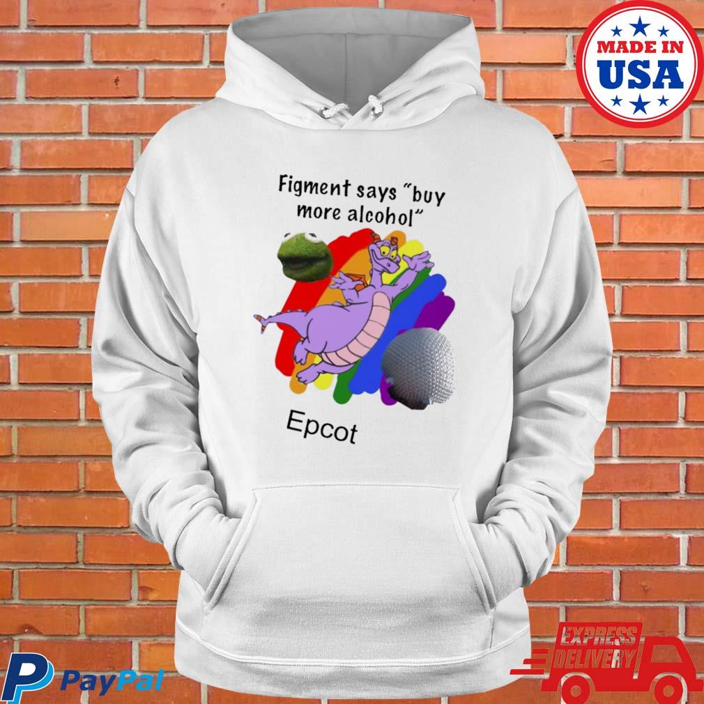 Official Bruh kermit fake disney facts figment says buy more alcohol epcot T-s Hoodie