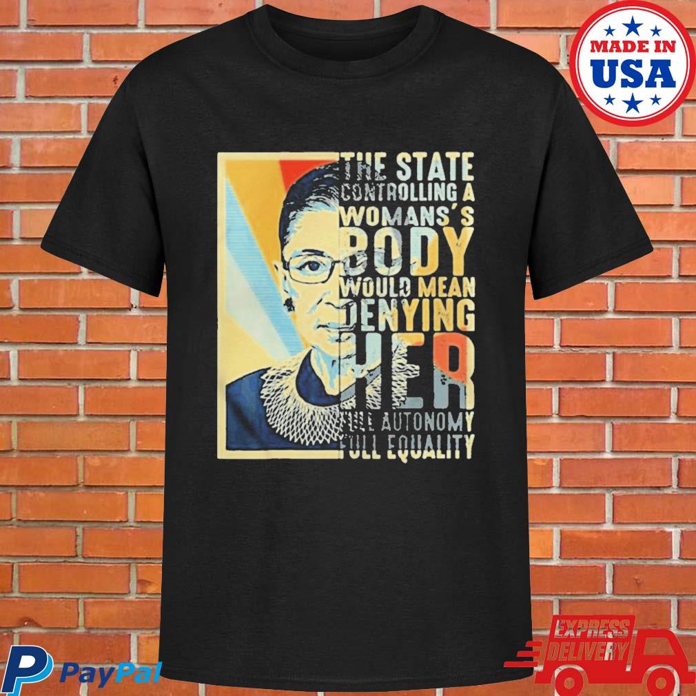 Official Ruth bader ginsburg my body my choice rbg garden flag T-shirt