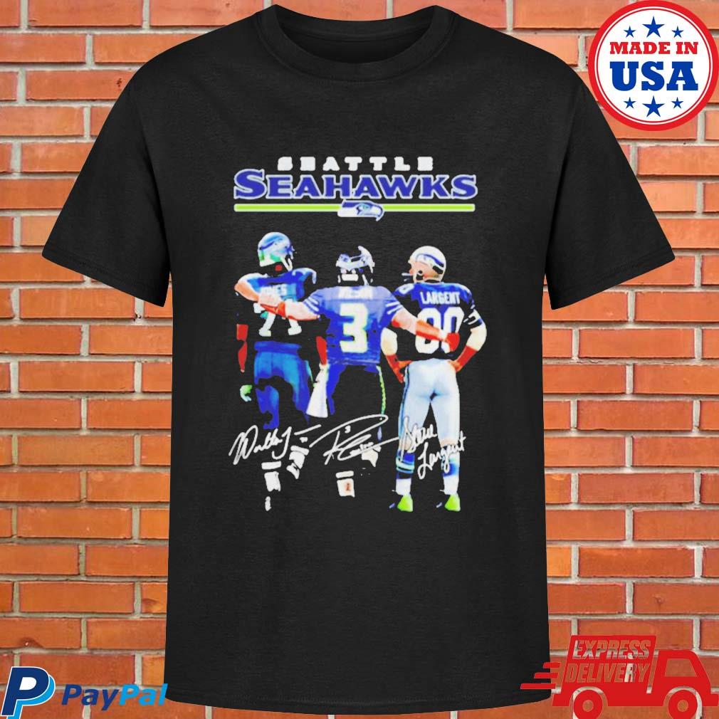 Official Seattle Seahawks jones and wilson and largent signatures T-shirt