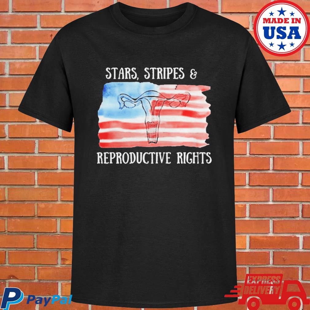 Official Stars stripes and reproductive rights 4th of july women's rights T-shirt