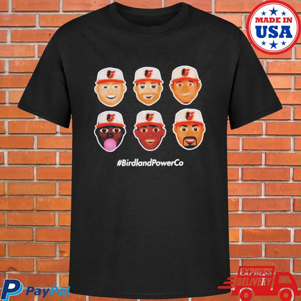 Birdland Power Co Homerun Emoji Orange Shirt