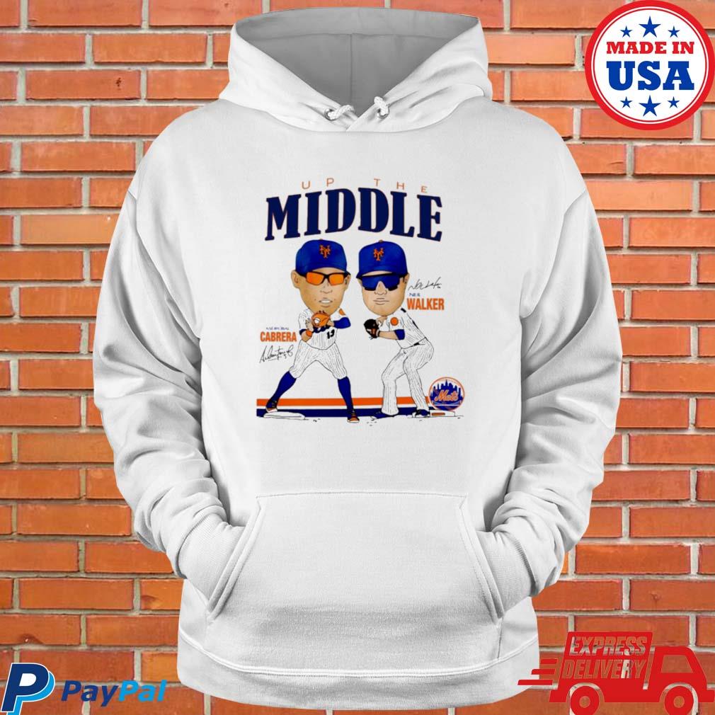 Official Up the middle new york mets m&m T-s Hoodie