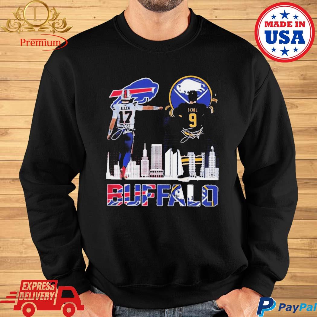 Official Josh Allen Buffalo Bills and Jack Eichel Buffalo Sabres signatures  shirt, hoodie, sweater, long sleeve and tank top