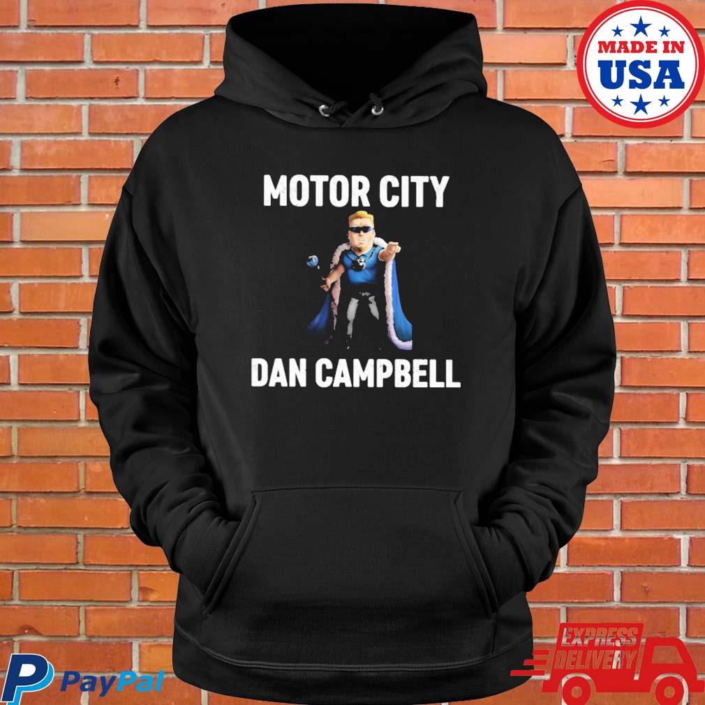 Evan fox wearing motor city dan campbell shirt, hoodie, sweater, long  sleeve and tank top