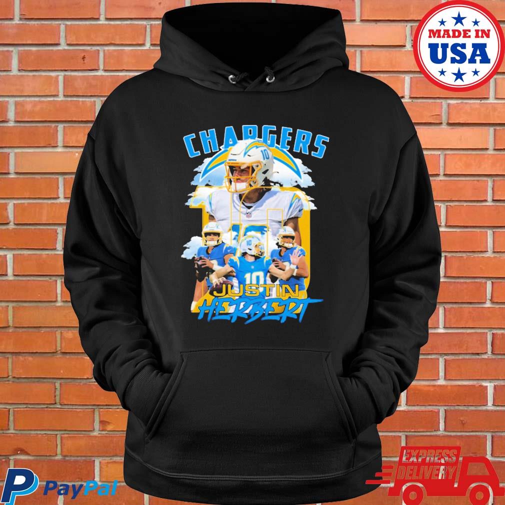 Official Los angeles chargers justin herbert art T-shirt, hoodie, tank top,  sweater and long sleeve t-shirt