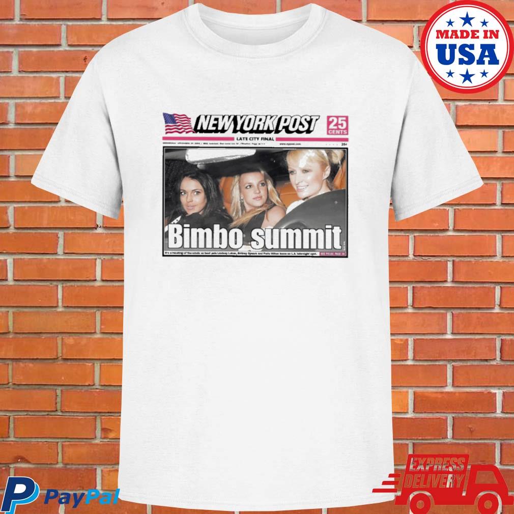 Official Paris lindsay and britney 2000s clubbing new york post bimbo summit T-shirt