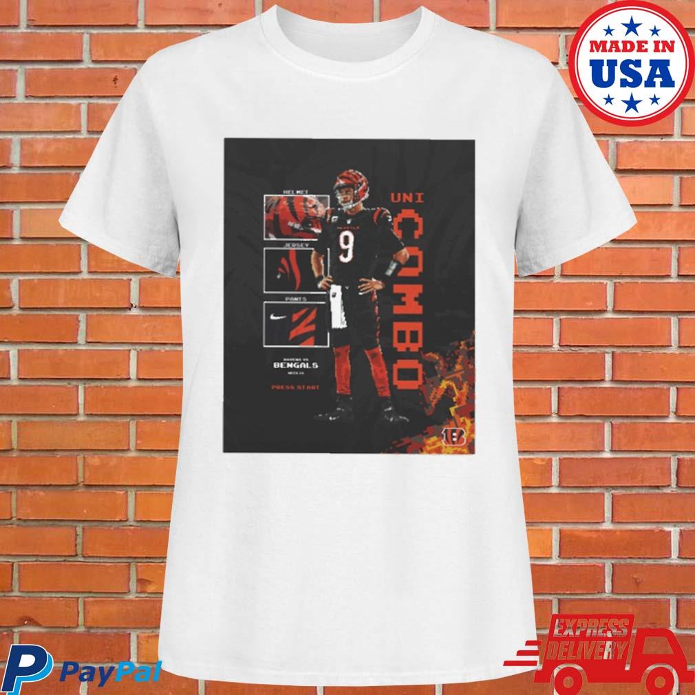 Official CincinnatI bengals unI combo helmet jersey pants bengals 9  shirt,tank top, v-neck for men and women