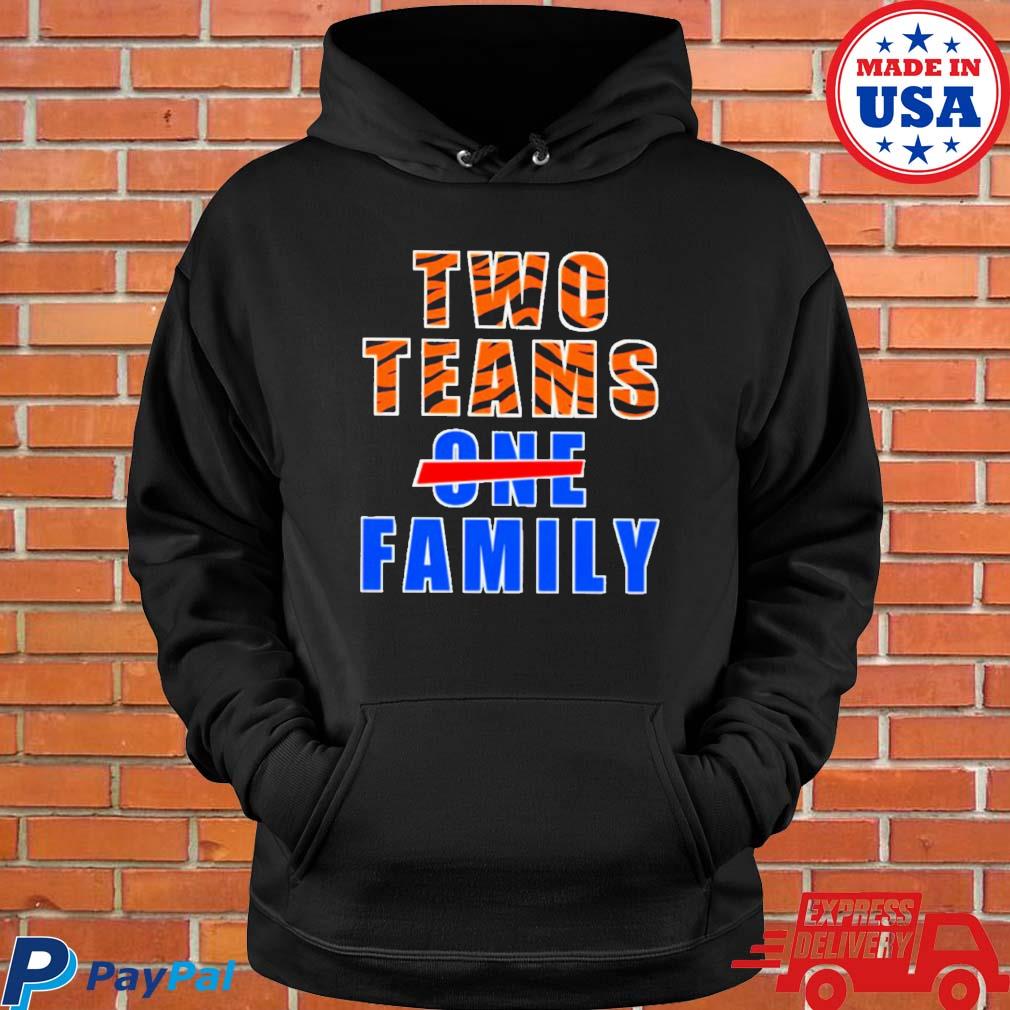 Official cincinnati Bengals vs Buffalo Bills Two teams one family shirt,  hoodie, sweater, long sleeve and tank top