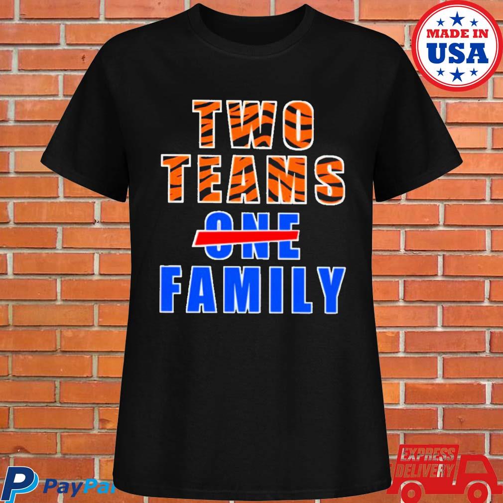 Official cincinnati Bengals vs Buffalo Bills Two teams one family shirt,  hoodie, sweater, long sleeve and tank top