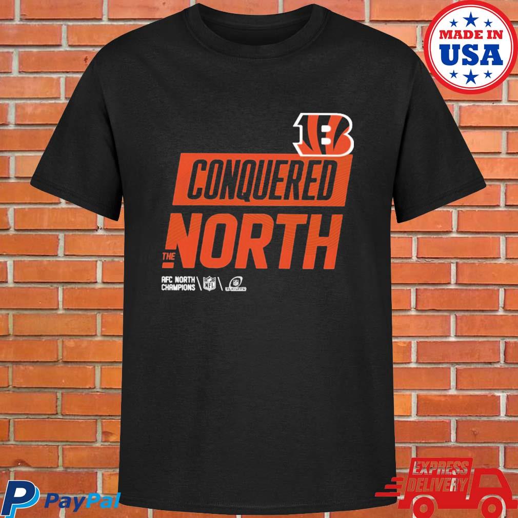 Conquered the north afc north champions bengals shirt, hoodie, sweater,  long sleeve and tank top