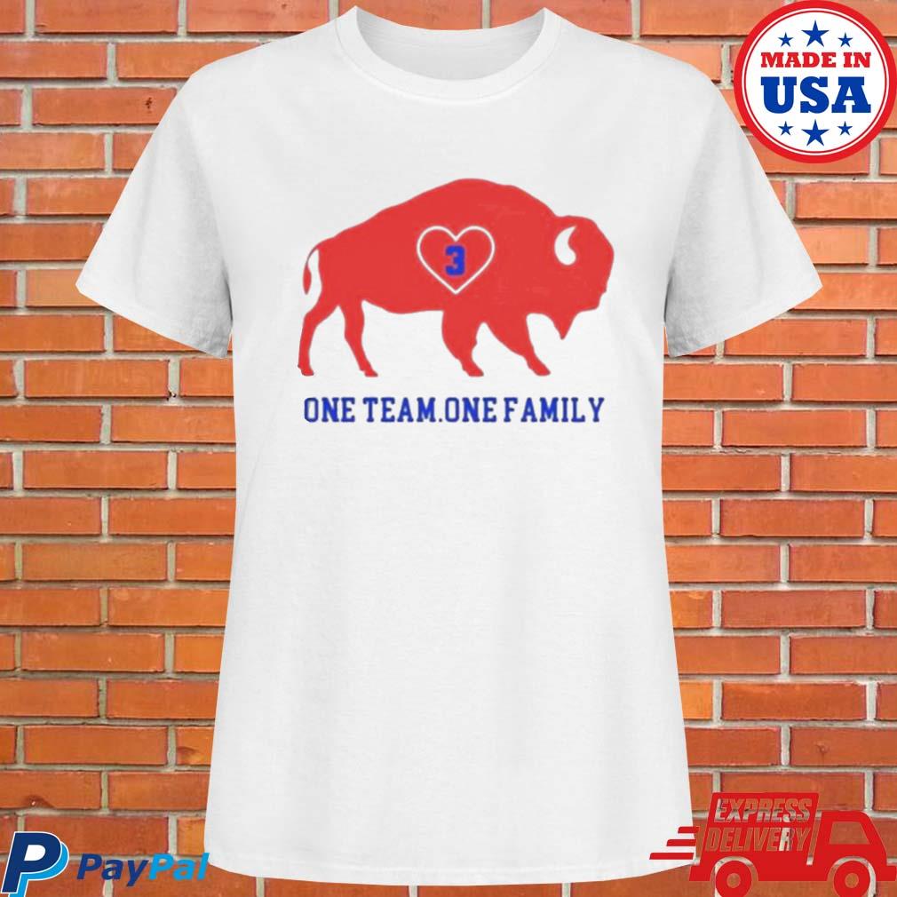 Official damar hamlin Buffalo Bills one team one family T-shirt, hoodie,  tank top, sweater and long sleeve t-shirt