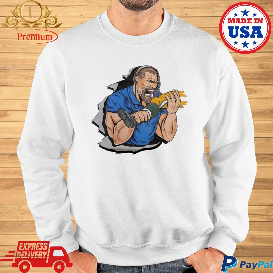 Official detroit lions dan campbell biting kneecaps T-shirt, hoodie, tank  top, sweater and long sleeve t-shirt