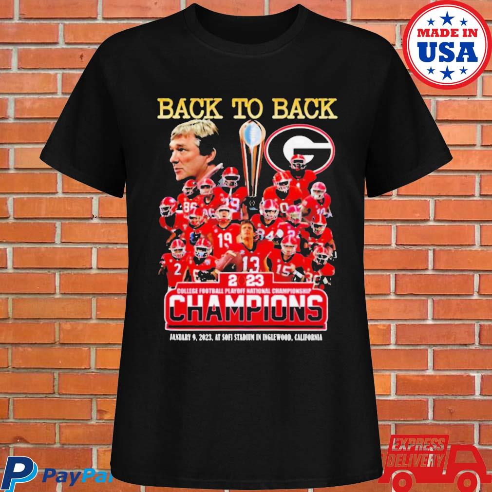 Georgia Bulldogs Back-To-Back T-shirt, National Championship T