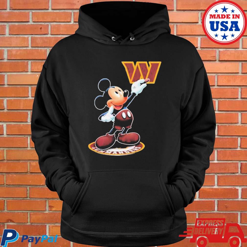 Official mickey mouse NFL Washington commanders logo 2023 T-shirt, hoodie,  tank top, sweater and long sleeve t-shirt