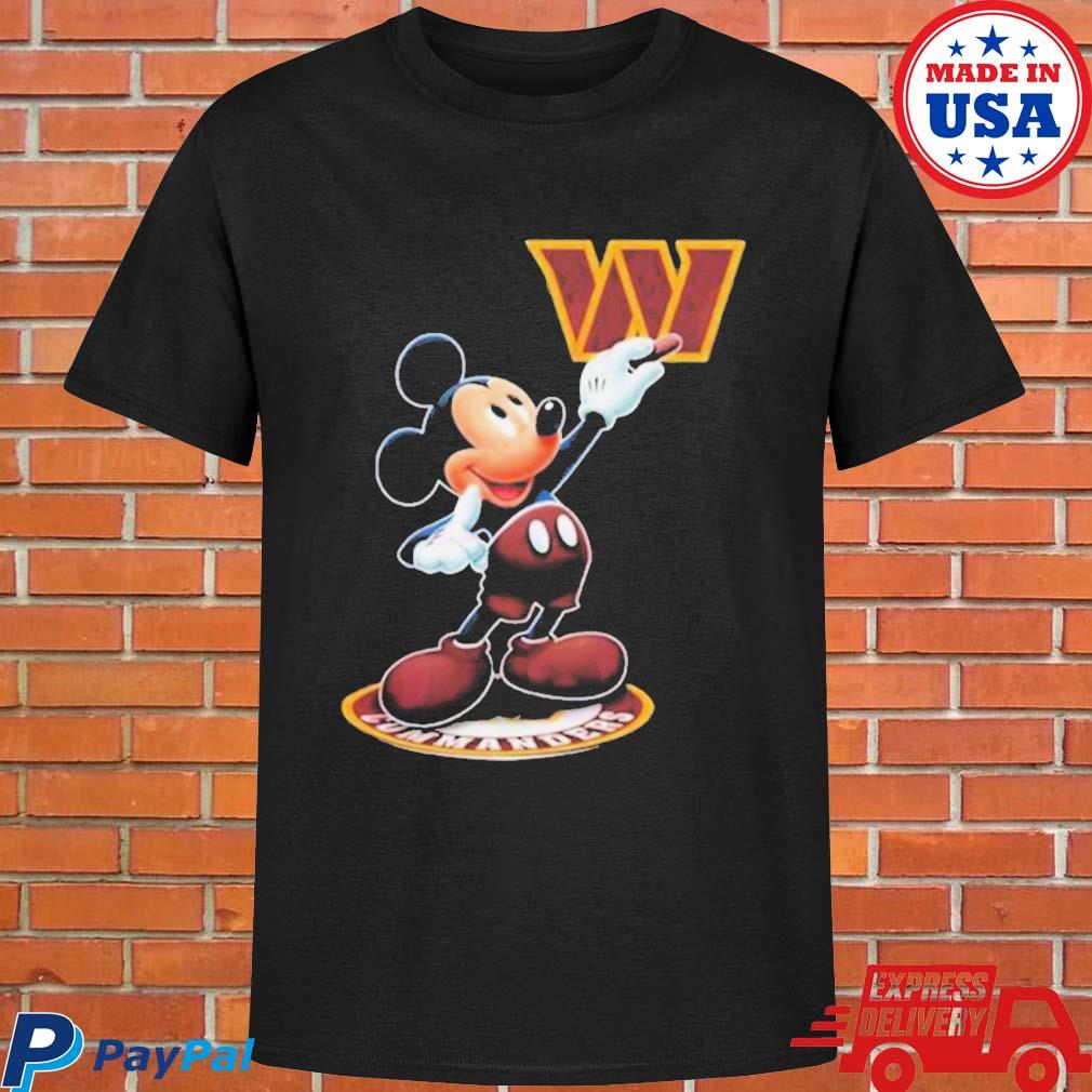 Official mickey mouse NFL Washington commanders logo 2023 T-shirt, hoodie,  tank top, sweater and long sleeve t-shirt