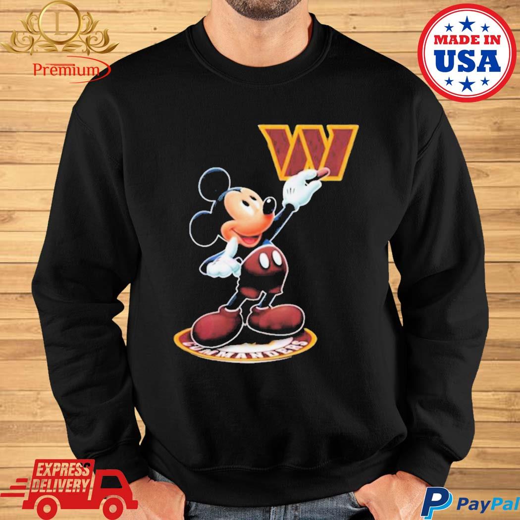 Official mickey mouse NFL Washington commanders logo 2023 T-shirt, hoodie,  tank top, sweater and long sleeve t-shirt