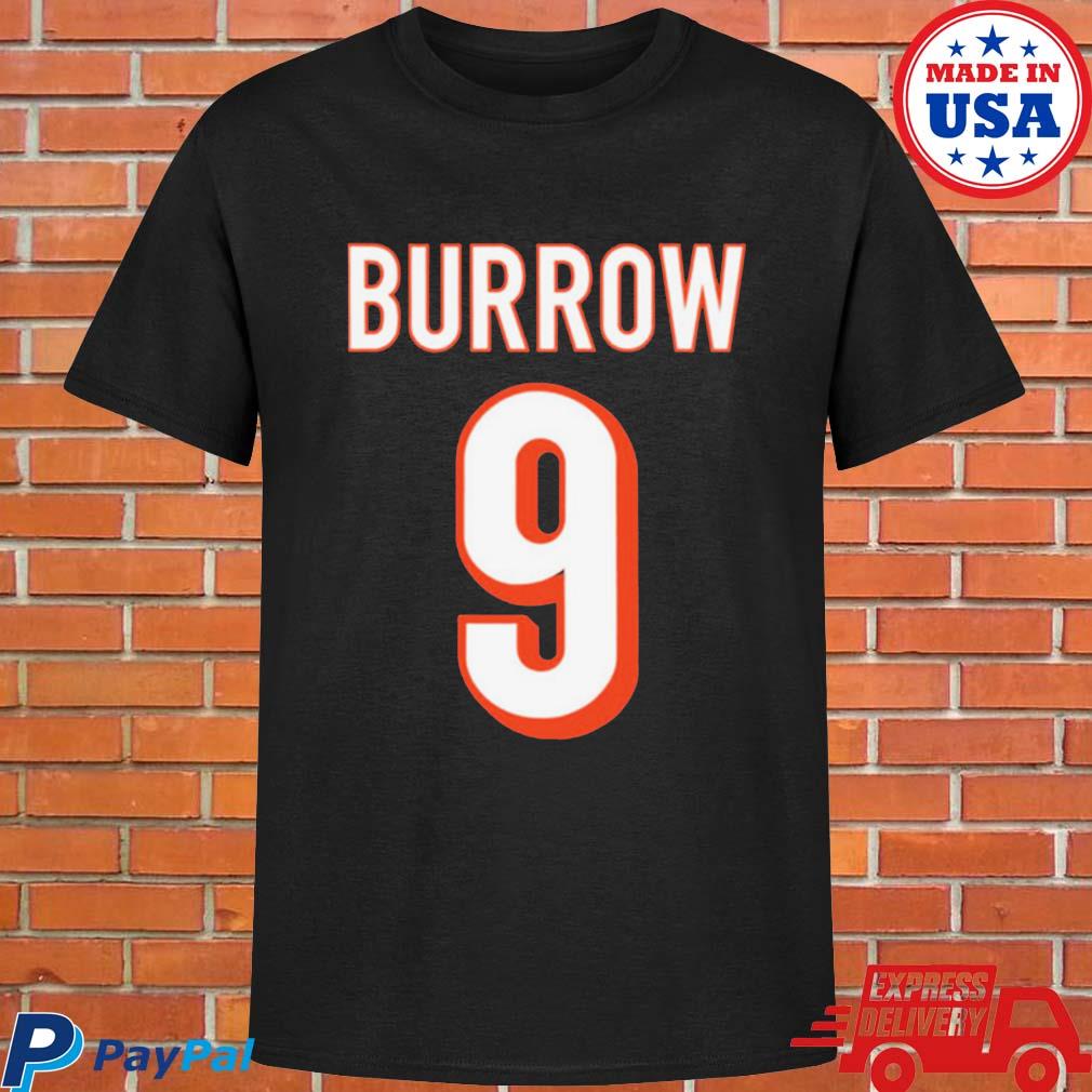 Number 9 Joe Burrow Jersey Number Graphic T-Shirt - Trending Tee