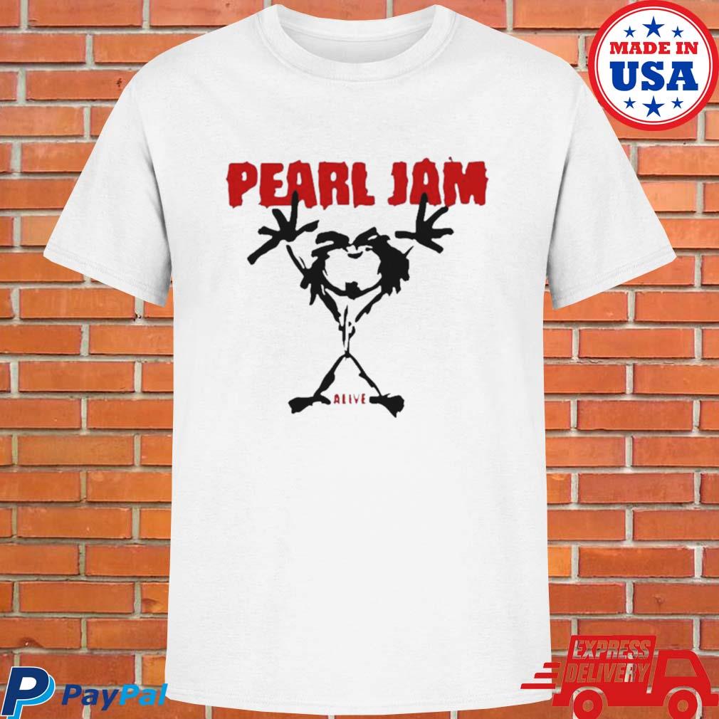 Official 2023 pearl jam stickman alive amused T-shirt