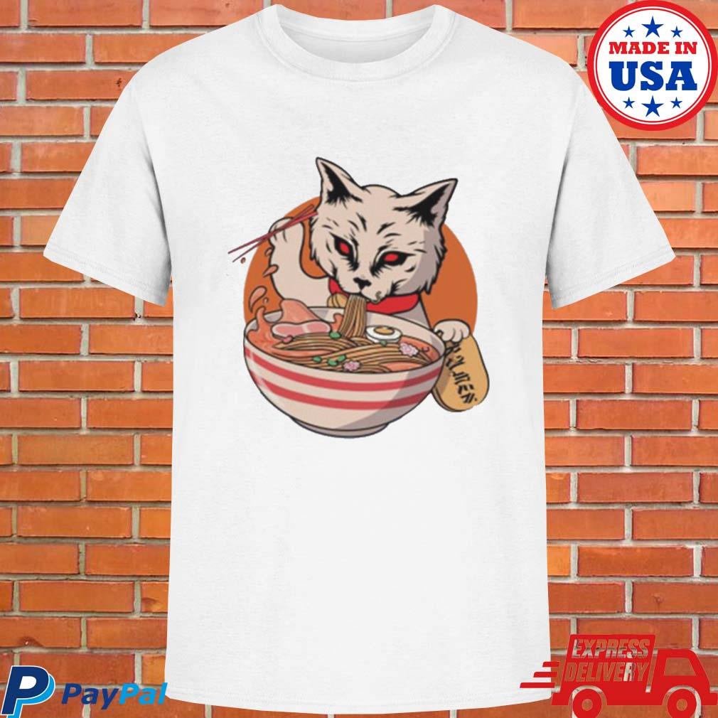Official Cat eating spaghettI animated T-shirt