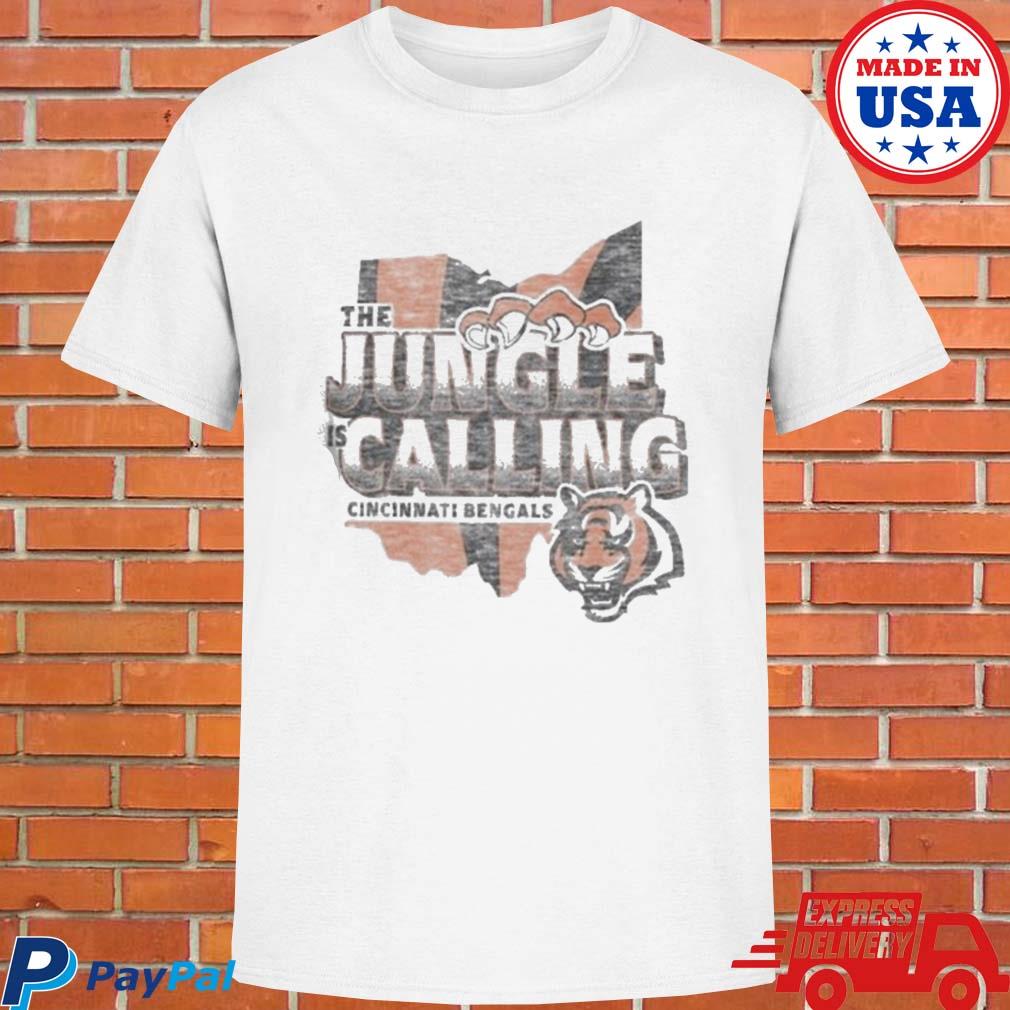 Official CincinnatI bengals 2023 NFL playoffs the jungle is calling regional franklin T-shirt