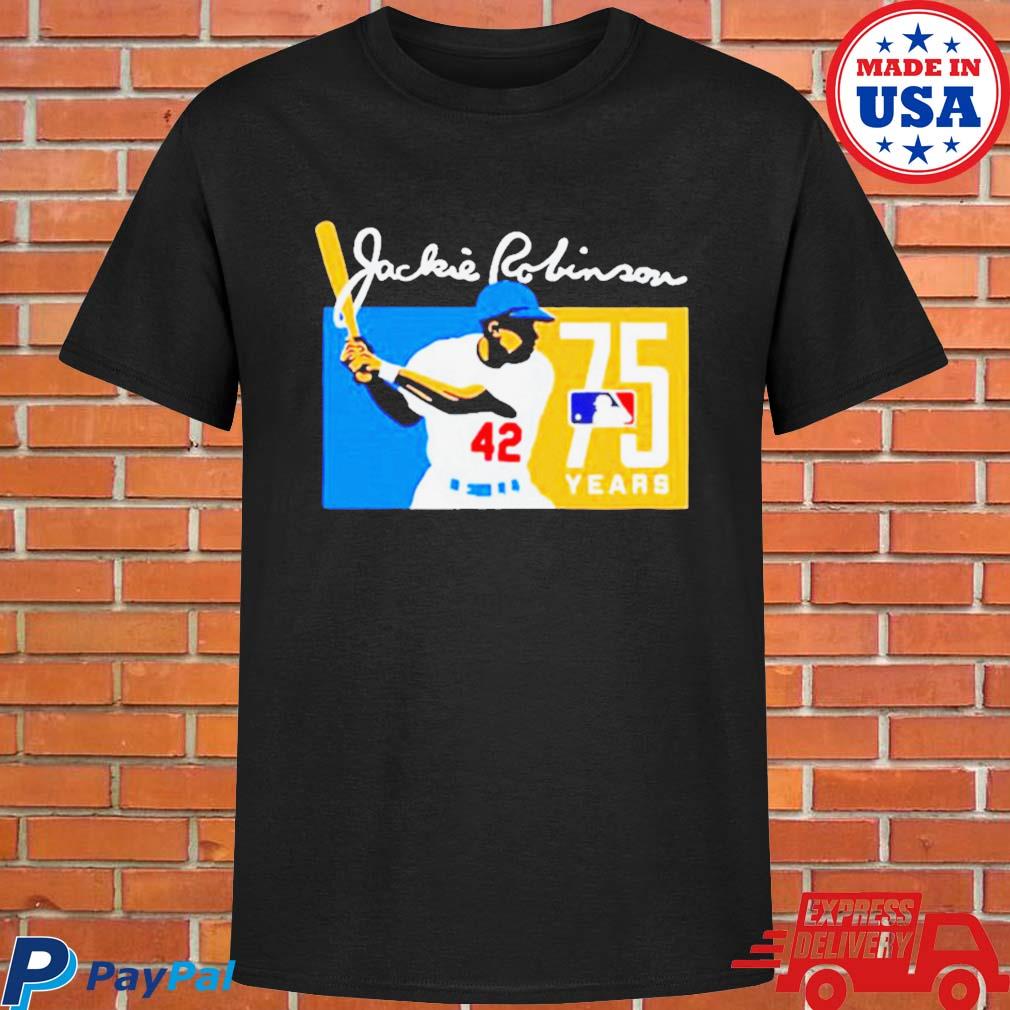 Jackie robinson los angeles baseball 75 years shirt, hoodie