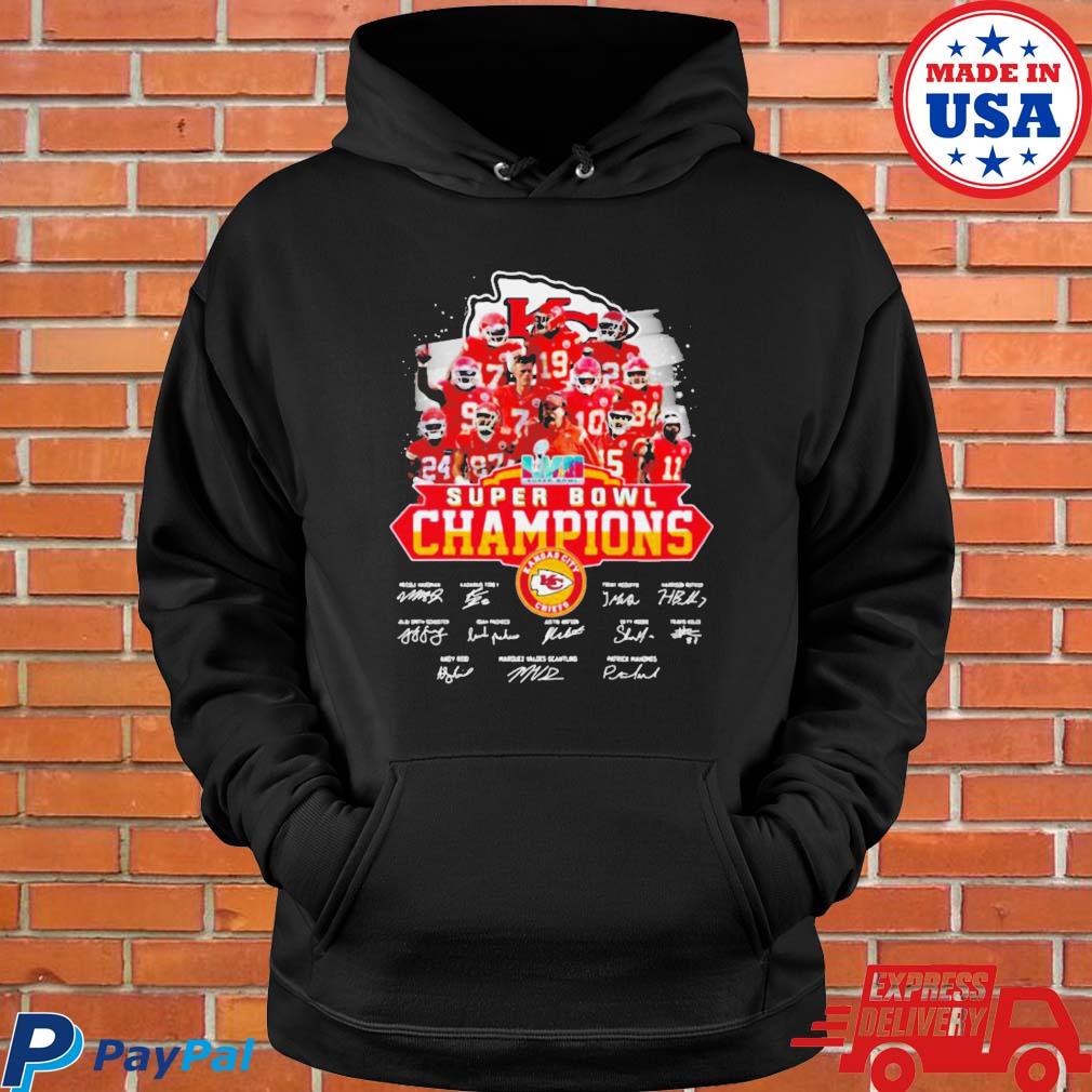 Nfl Pro Line Red Kansas City Chiefs Super Bowl LVII 2023 Champions Ring  Hoodie Shirt - T-shirts Low Price