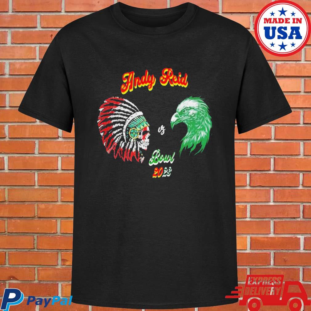 Official Kansas city Chiefs vs philadelphia eagles andy reid super bowl lviI 2023 T-shirt