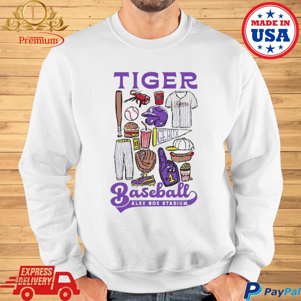 LSU Tigers Alex Box Stadium Baseball T-Shirt White