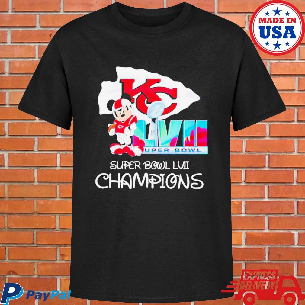 Kansas City KC Chiefs Shirts NFL Super Bowl LVII Mickey Champion T-shi -  Bestiegifts