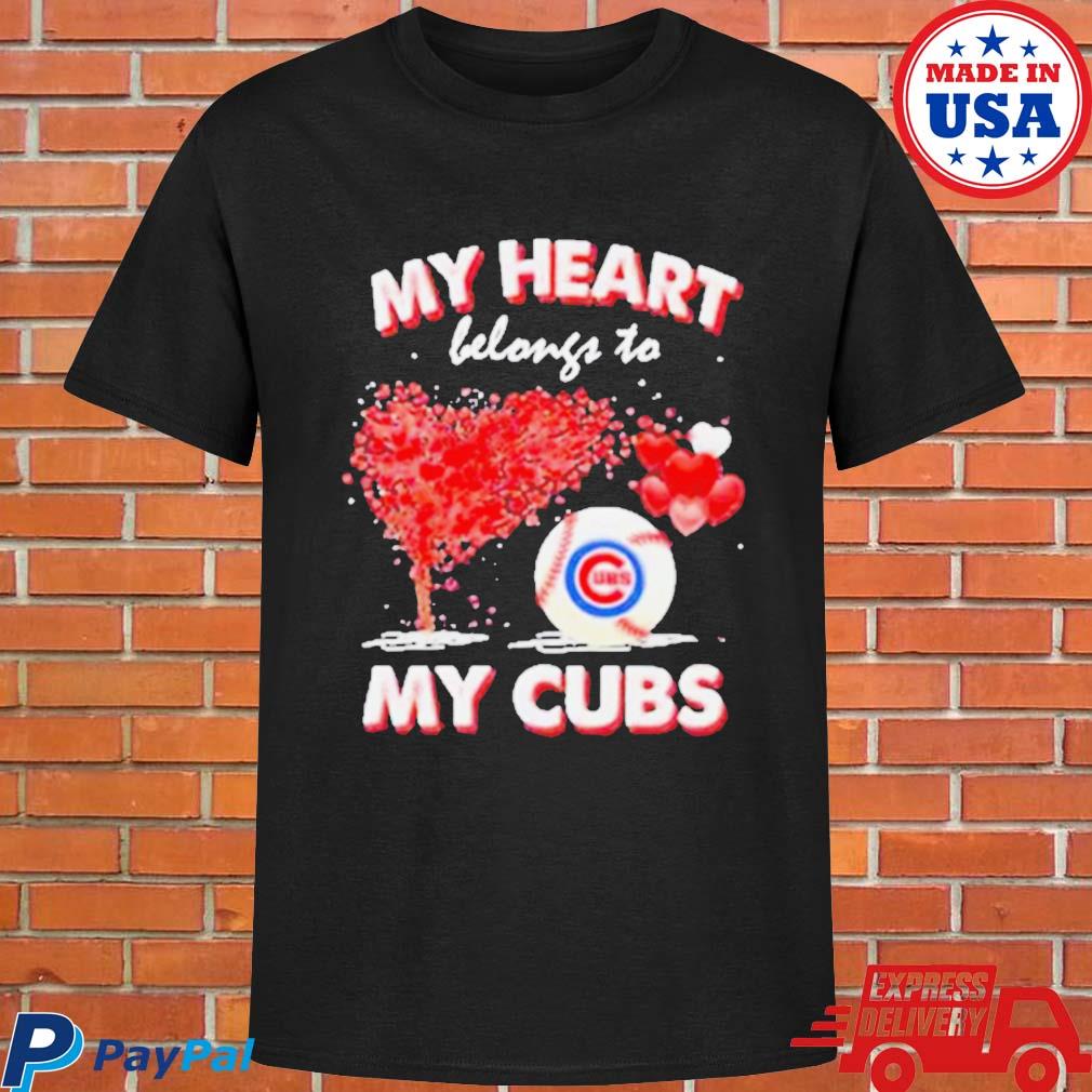 Premium My heart belongs to my chicago cubs shirt, hoodie, sweater, long  sleeve and tank top