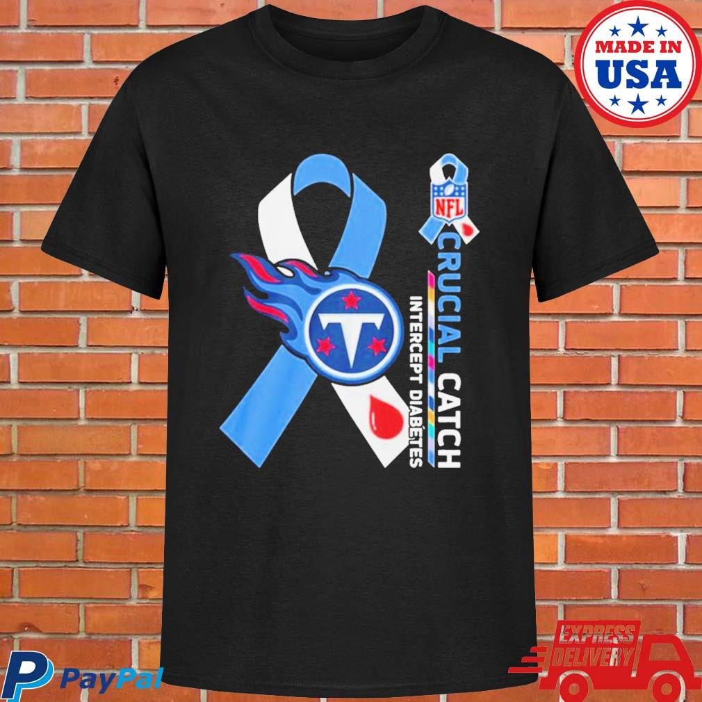 Best tennessee Titans Crucial Catch Intercept Diabetes NFL logo shirt,  hoodie, sweater, long sleeve and tank top