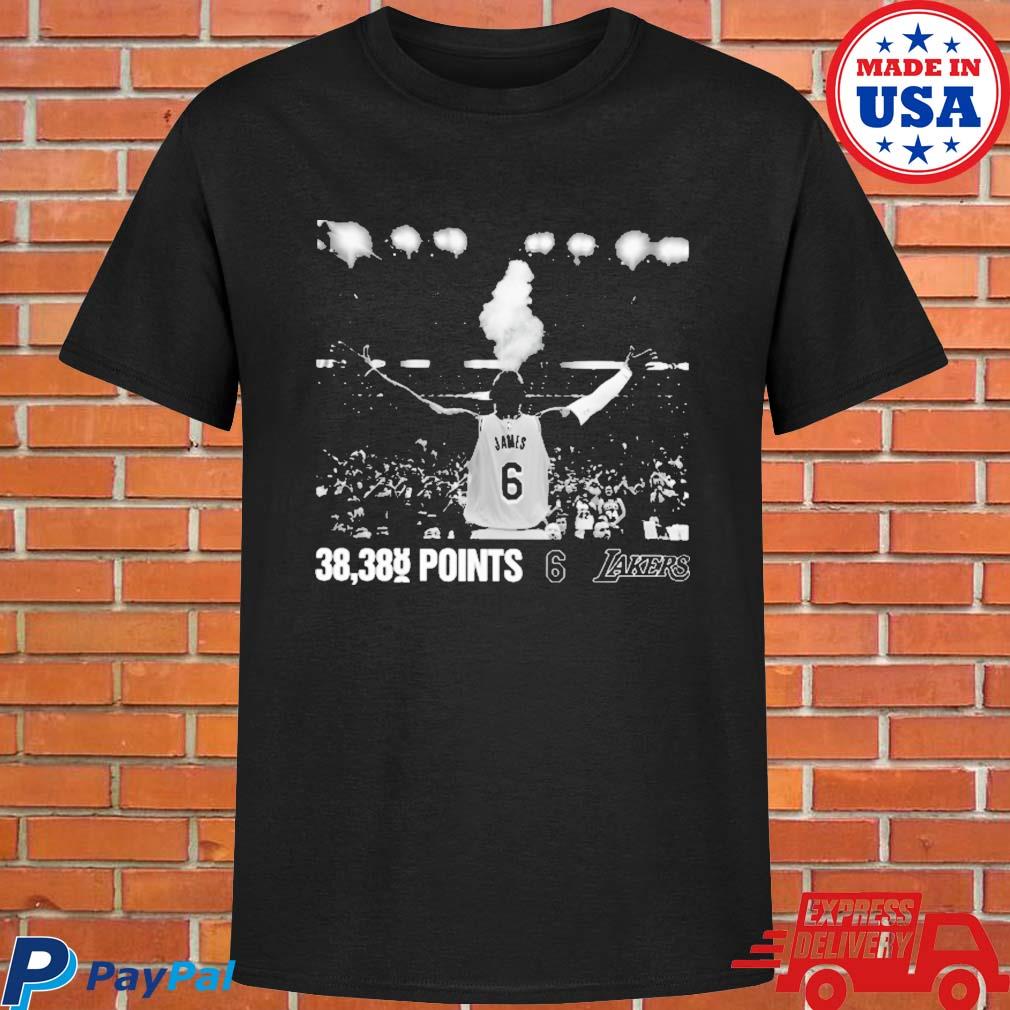 Official official Lebron james NBA alltime scoring record chalk throw 38388 points T-shirt