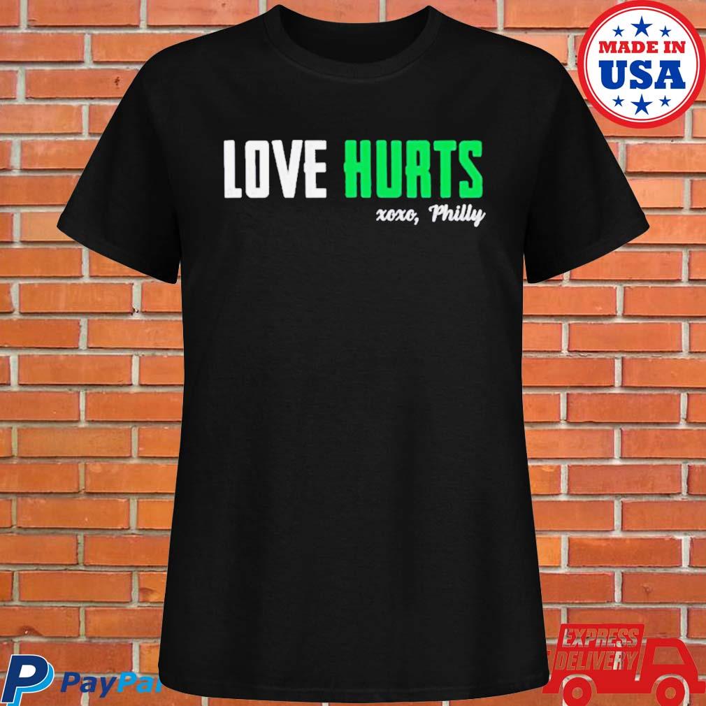 Official Philadelphia eagles love hurts xoxo philly T-shirt, hoodie, tank  top, sweater and long sleeve t-shirt