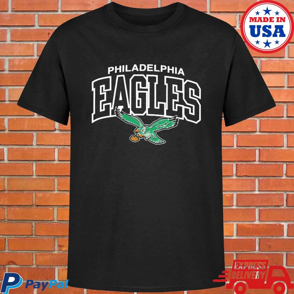 Official Philadelphia eagles mitchell and ness kelly green logo arch T-shirt