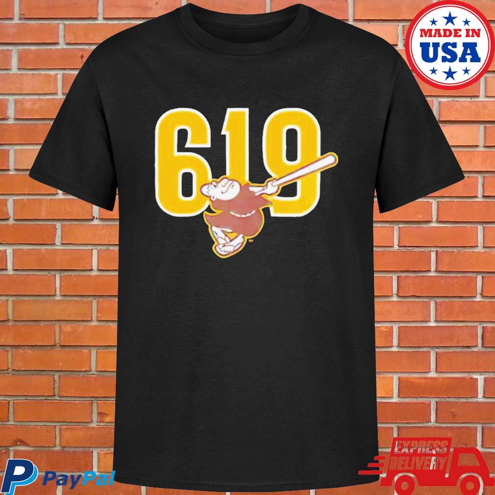 Official San diego padres brown 619 beisbol T-shirt