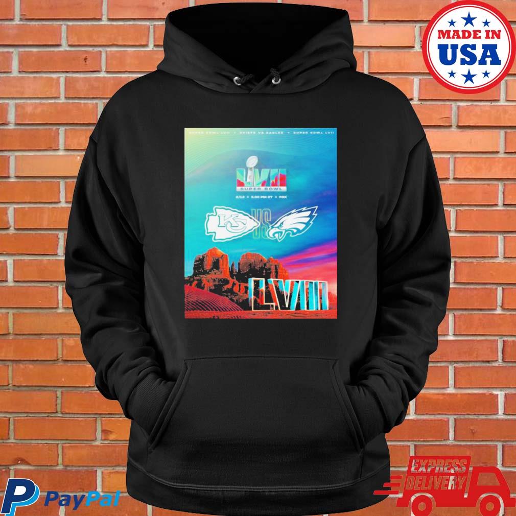 Kansas City Chiefs vs Philadelphia Eagles Super Bowl LVII 2023 poster shirt,  hoodie, sweater, long sleeve and tank top