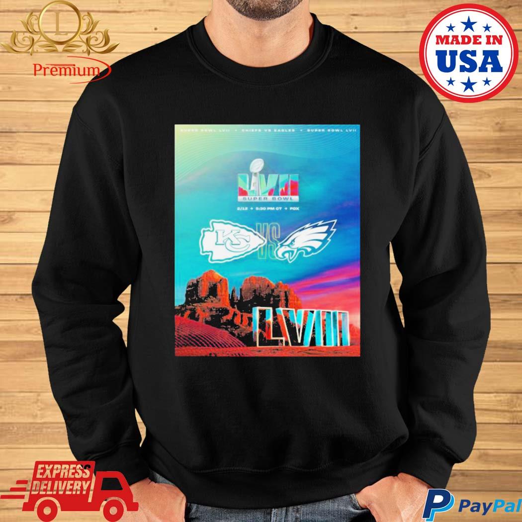 Kansas City Chiefs vs Philadelphia Eagles Super Bowl LVII 2023 poster shirt,  hoodie, sweater, long sleeve and tank top