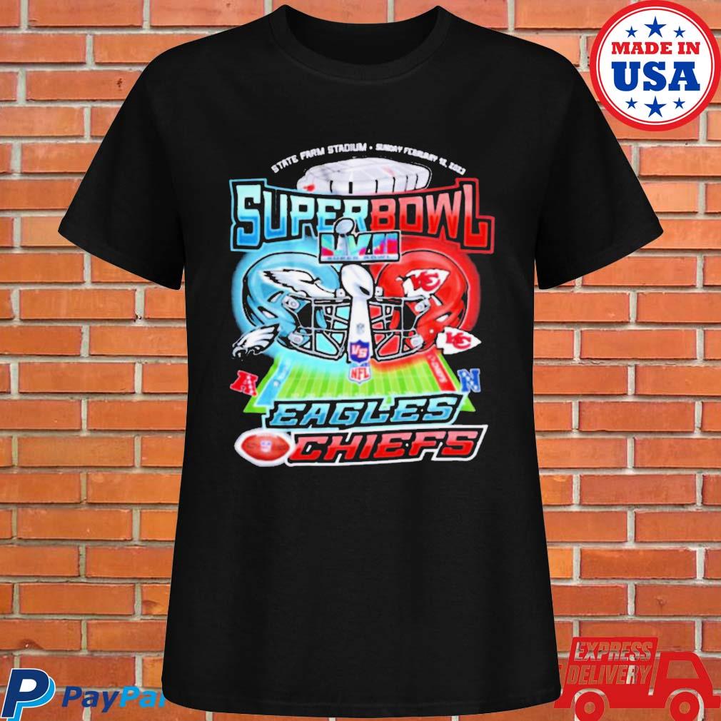 2023 SUPER BOWL SHIRT SOUVENIR LVII 57 NFL Game Tshirt Sale Football Eagles  Fan