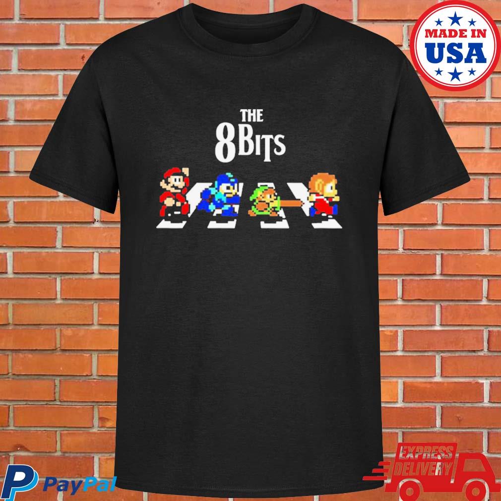 Official The 8 bits Mario abbey road T-shirt
