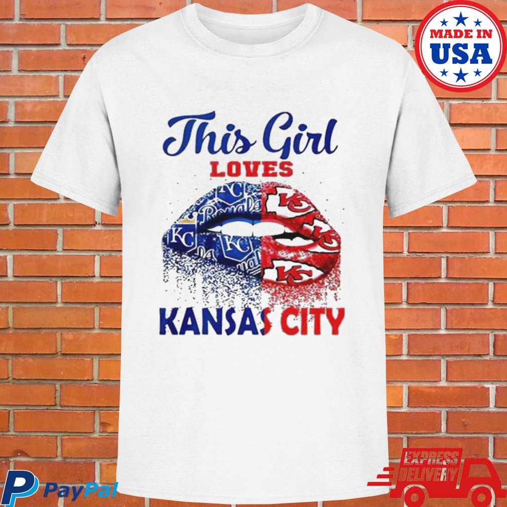 Official This girl love Kansas city Chiefs and royal lips T-shirt