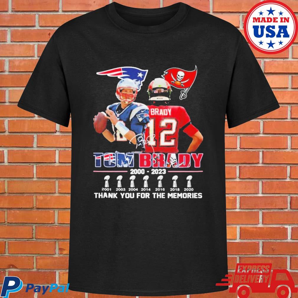 Tom Brady 2000 2023 Thank You For The Memories Shirt,, 49% OFF