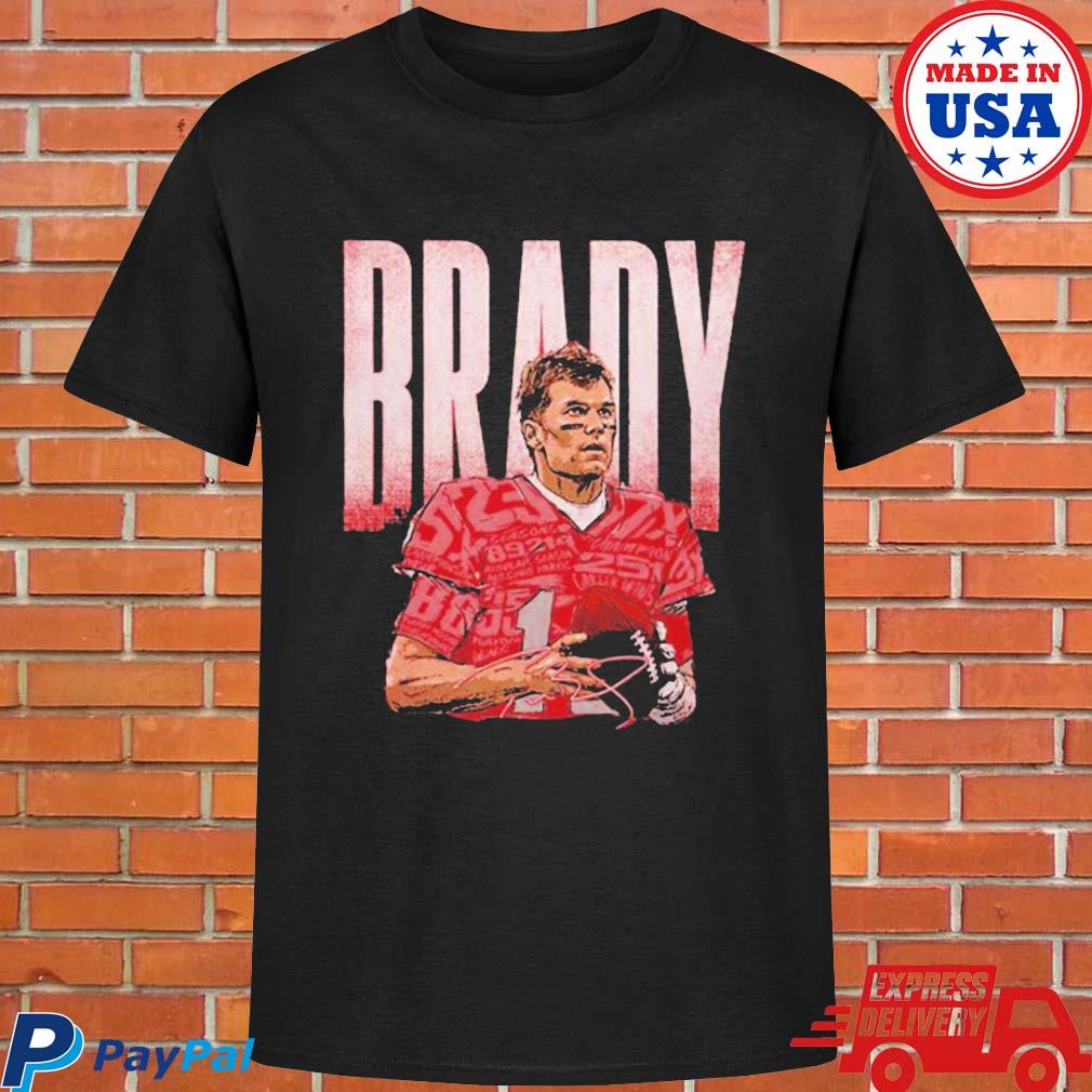 Official Tom Brady tampa bay buccaneers statistics bold signature T-shirt