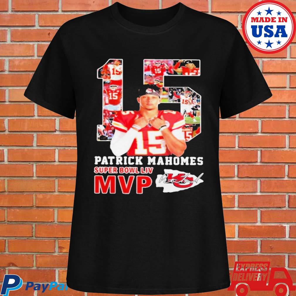 Super Bowl LIV MVP 15 Patrick Mahomes Kansas City Chiefs shirt